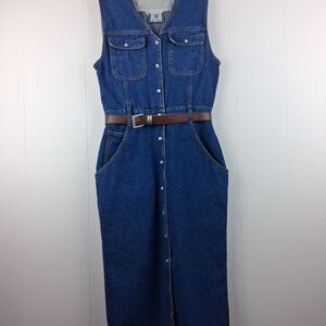 VTG Bill Blass Blue Denim Dress 10 90s Y2K